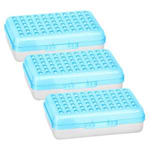 Dots Multipurpose Pencil Case Utility Boxes, Blue, 3 Count