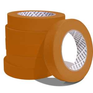 Masking Tape, 1" x 60 Yards, Brown, Pack of 6