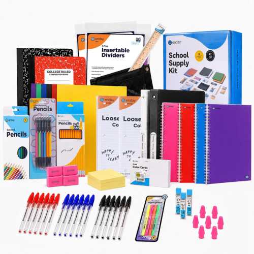 School Supply Box, 100-Piece Kit
