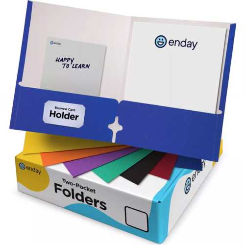 Two-Pocket Paper Folders, Letter Size, Assorted, 25 Pack