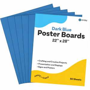 Poster Board, 22 x 28 in, Dark blue, 50 Pack