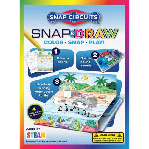 Snap and Draw STEAM Circuit Art Set, 17 Pieces