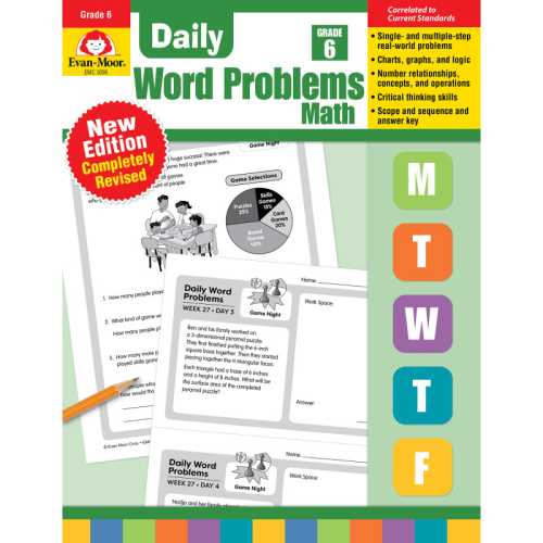 Daily Word Problems Math, Grade 6