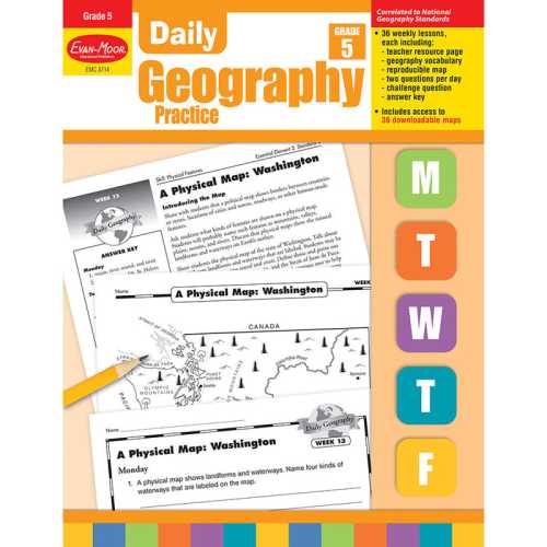 Daily Geography Practice Book, Teacher's Edition, Grade 5
