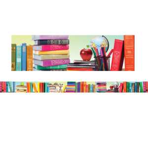 Book Parade Straight Border Trim, 35 Feet