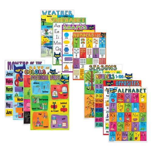 Pete the Cat Early Learning Small Poster Pack, 11