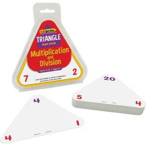 Multiplication and Division Triangle Flash Cards, 46 Cards