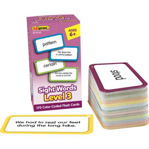 Sight Words Level 3 Flash Cards, 170 Cards