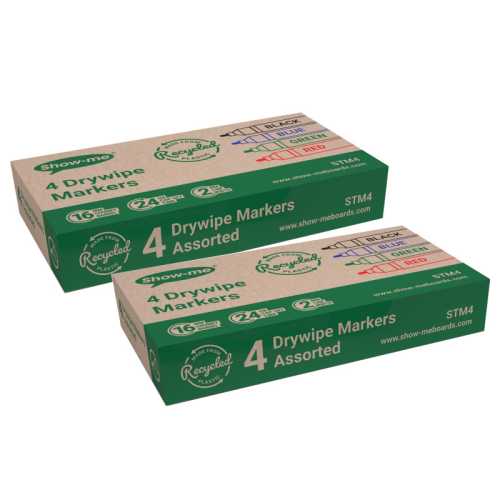 Chunky Dry Erase Markers, Assorted, 4 Per Box, 2 Boxes