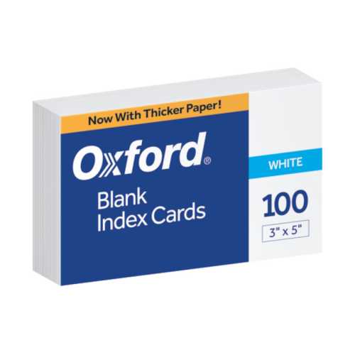 Blank Index Cards, 3