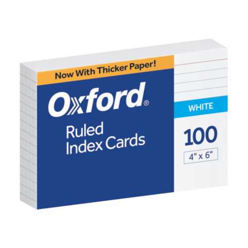 Ruled Index Cards, 4