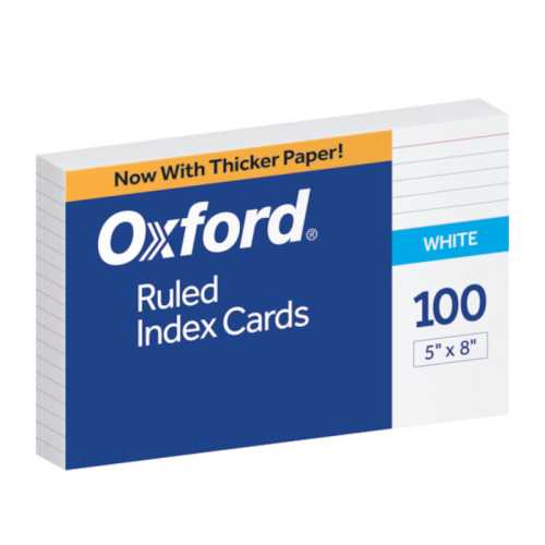 Ruled Index Cards, 5