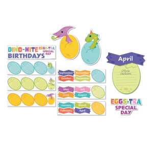 Dino Quest Mini Birthday Bulletin Board Set, 21 Pieces