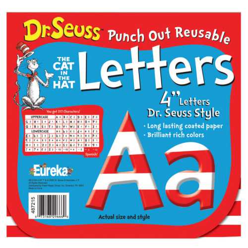 Dr. Seuss&trade; Stripes Reusable Punch Out Deco Letters, 4