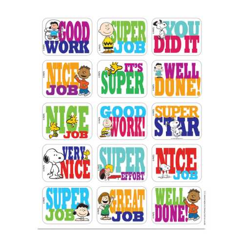 Peanuts&reg; Success Stickers
