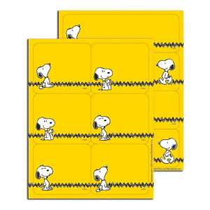 Peanuts&reg; Yellow Label Stickers, Pack of 56