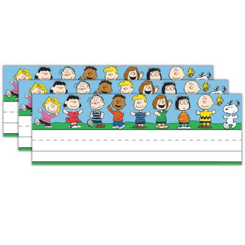Peanuts&reg; Tented Name Plates, 36 Per Pack, 3 Packs