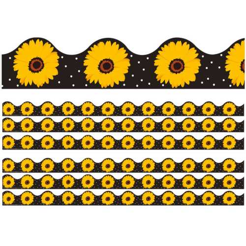 The Hive Black Floral Deco Trim&reg;, 37 Feet Per Pack, 6 Packs