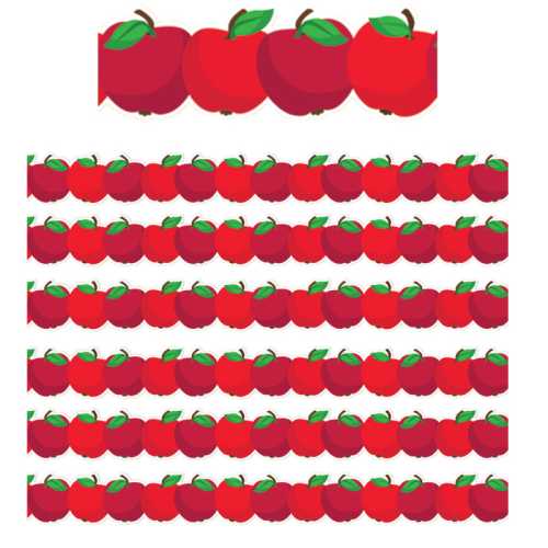 Apple Die-Cut Extra Wide Deco Trim&reg;, 37 Feet Per Pack, 6 Packs