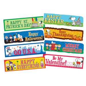 Peanuts&reg; Year of Holidays Mini Bulletin Board Set