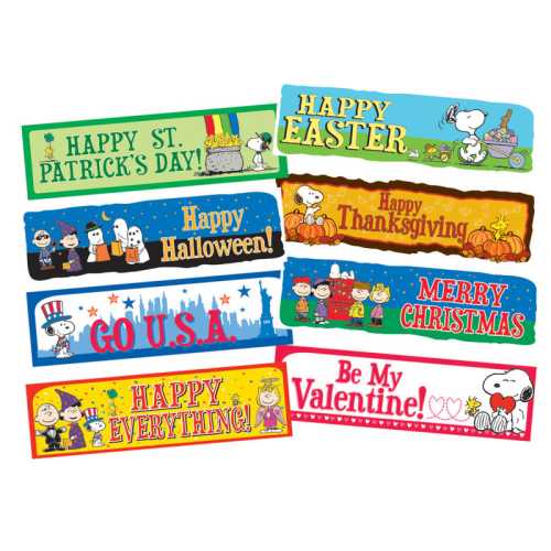 Peanuts&reg; Year of Holidays Mini Bulletin Board Set