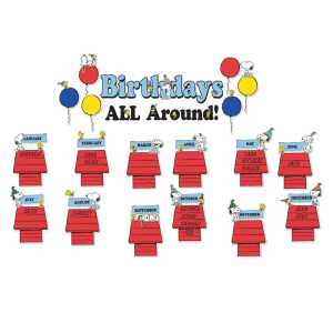 Peanuts&reg; Birthday Mini Bulletin Board Set, 46 Pieces