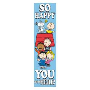 Peanuts&reg; So Glad You Are Here! Banner - Vertical