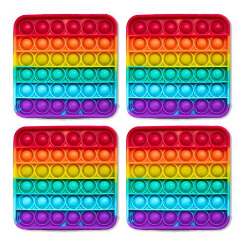 Rainbow Pop It Mats, Pack of 4