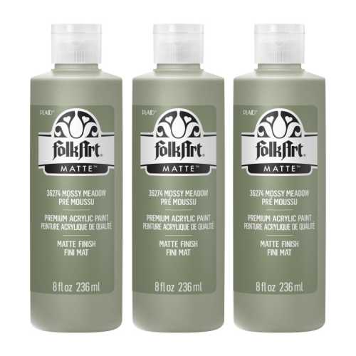 Acrylic Paint Matte, 8oz., Mossy Meadow, Pack of 3