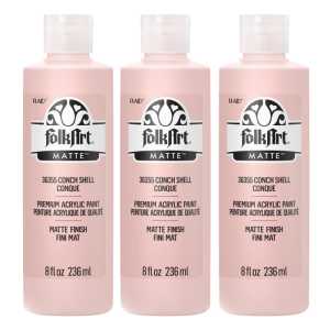 Acrylic Paint Matte, 8oz., Conch Shell, Pack of 3
