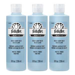 Acrylic Paint Matte, 8oz., Light Blue, Pack of 3