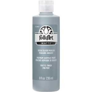 Acrylic Paint Matte, 8oz., Silver Marlin