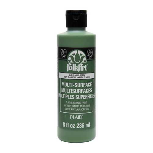 Acrylic Paint Multi-Surface Satin, 8oz., Classic Green