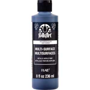 Acrylic Paint Metallic, 8oz., Charcoal Black