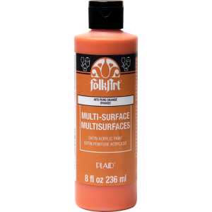 Acrylic Paint Multi-Surface Satin, 8oz., Pure Orange