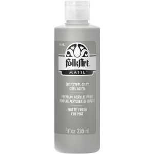 Acrylic Paint Matte, 8oz., Steel Gray