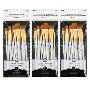 Artist Variety Brush Set, 10 Per Set, 3 Sets