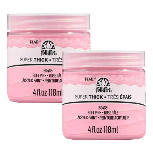 Super Thick Acrylic Paint, 4 oz, Soft Pink, 2-Pack