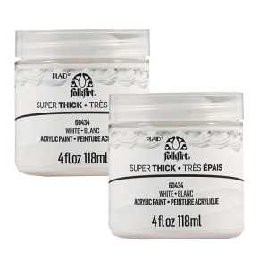 Super Thick Acrylic Paint, 4 oz, White, 2-Pack