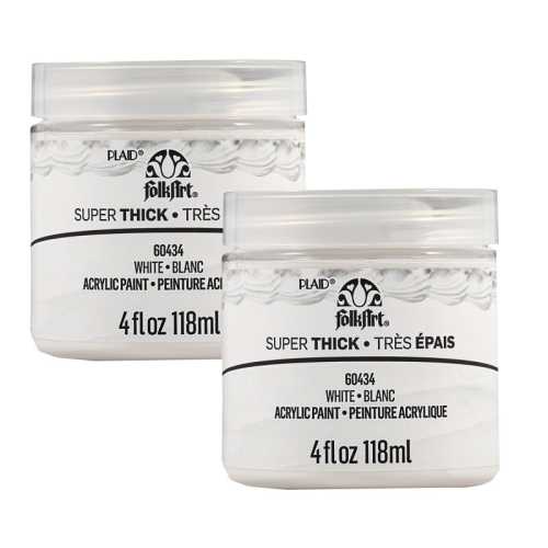 Super Thick Acrylic Paint, 4 oz, White, 2-Pack