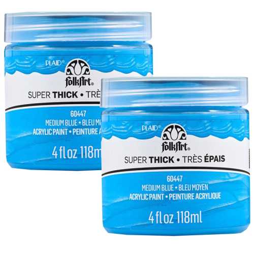 Super Thick Acrylic Paint, 4 oz, Medium Blue, 2-Pack