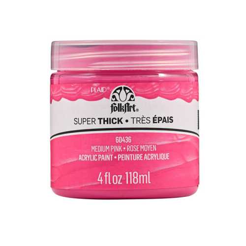 Super Thick Acrylic Paint, 4 oz, Medium Pink