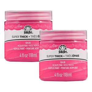 Super Thick Acrylic Paint, 4 oz, Medium Pink, 2-Pack