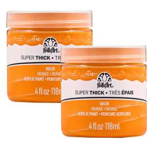 Super Thick Acrylic Paint, 4 oz, Orange, 2-Pack