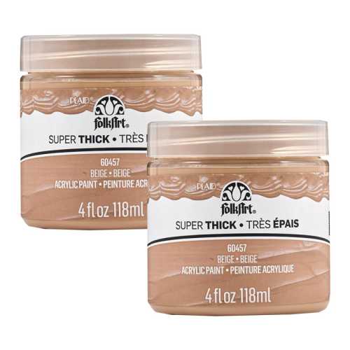 Super Thick Acrylic Paint, 4 oz, Beige, 2-Pack