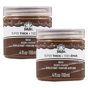 Super Thick Acrylic Paint, 4 oz, Brown, 2-Pack