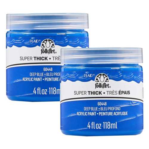 Super Thick Acrylic Paint, 4 oz, Deep Blue, 2-Pack