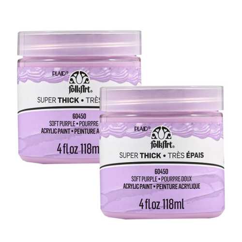 Super Thick Acrylic Paint, 4 oz, Soft Purple, 2-Pack