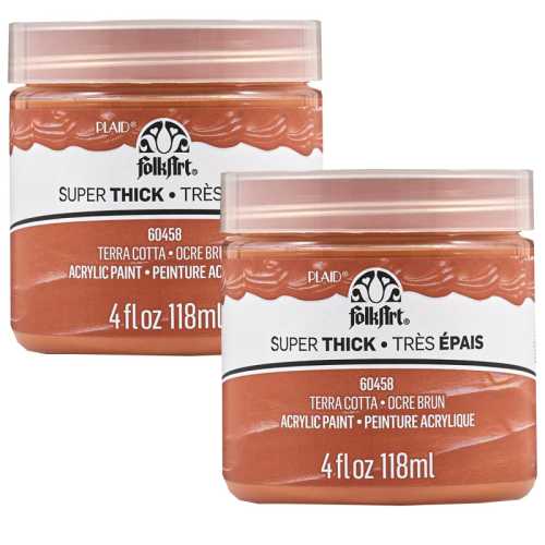 Super Thick Acrylic Paint, 4 oz, Terra Cotta, 2-Pack