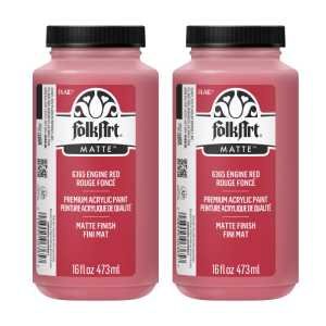 Acrylic Paint Matte, 16oz., Engine Red, Pack of 2
